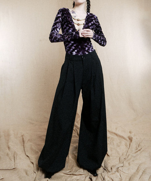 Beaded Low V-neck Hollow Jumpsuit